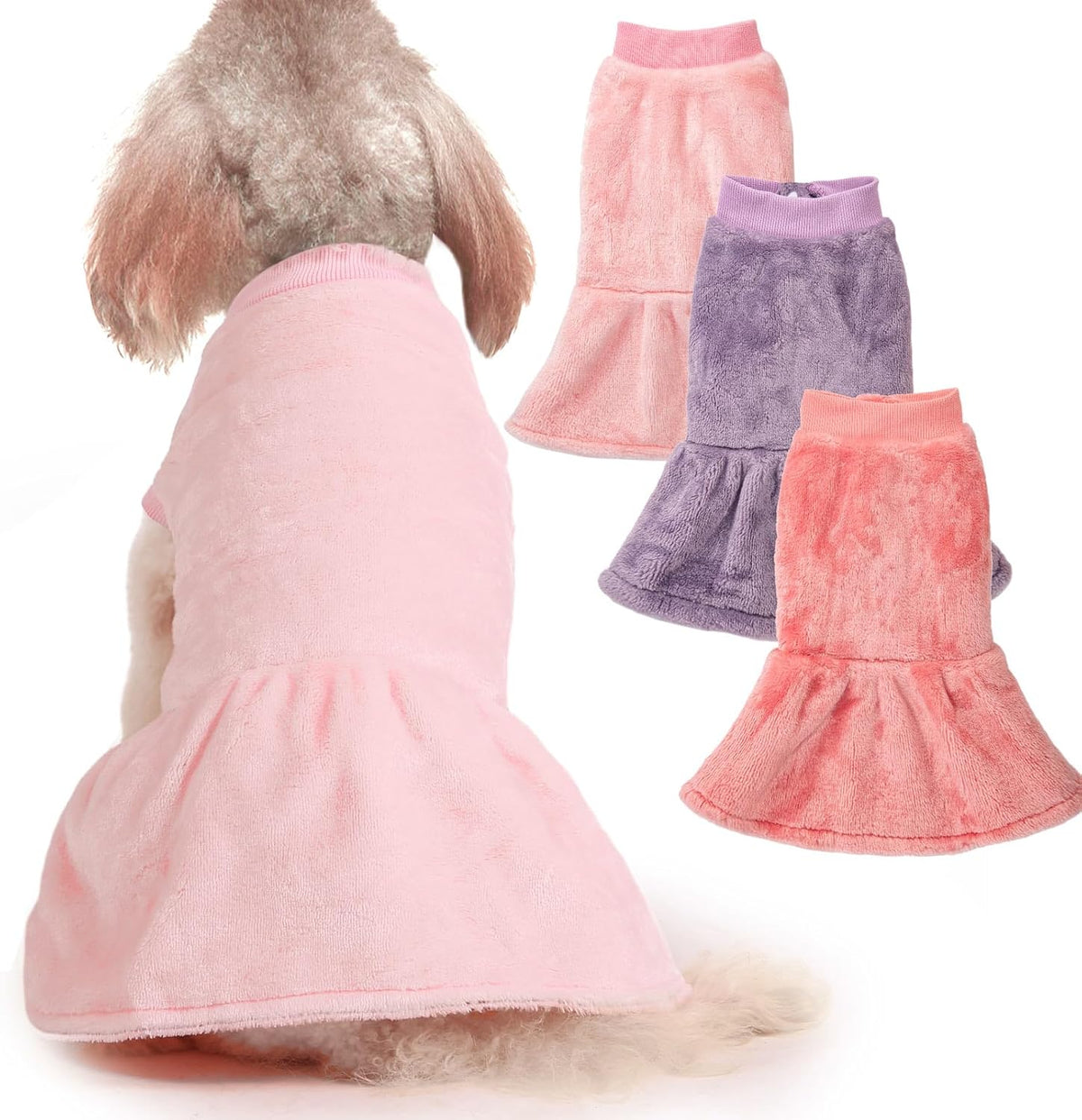 FabriCastle Dog Sweater, 3-Pack Dog & Cat Clothes, Ultra Soft and Warm Pet Jackets XXS XS for Small Dogs Boy & Girl, Winter Pet Apparel Costumes, Puppy Outfits (Grey,Blue,Dark Blue, Small) - Image 14