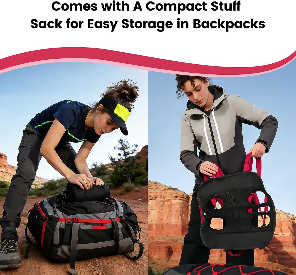 Adjustable red straps and buckles on Wakytu dog carrier