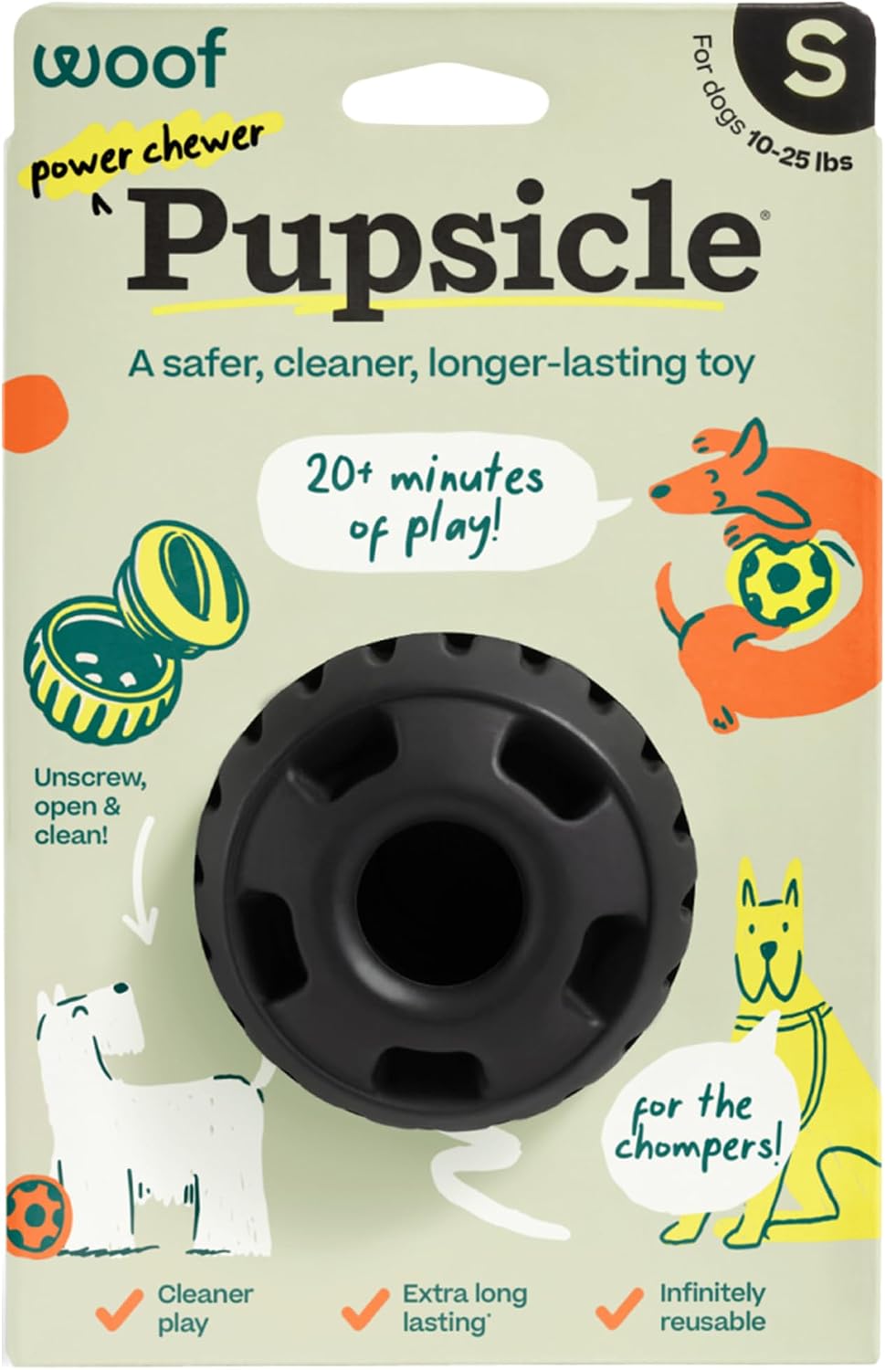 WOOF Power Chewer Pupsicle - Durable, Long-Lasting Dog Chew Toys for Aggressive Chewers - Keep Your Pup Busy - Easy to Clean - Toys for Medium and Large Dogs 25-75 lbs - Image 9