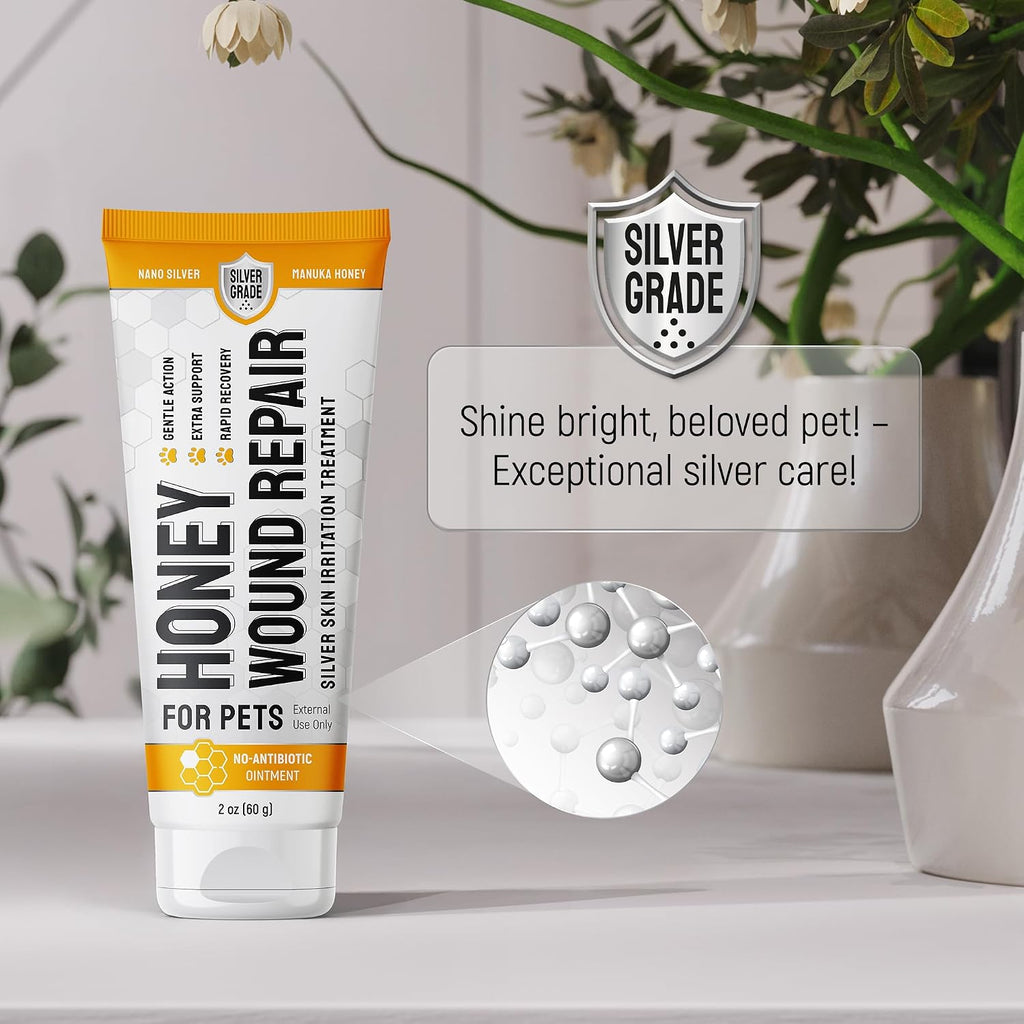 Detailed label of Silver Grade pet wound care
