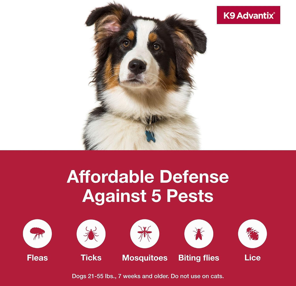 Elanco flea drops for large dogs two monthly treatments box side showing benefits