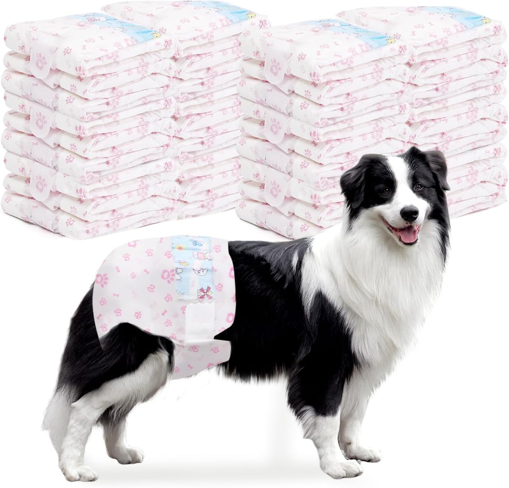 Funliying small size pink paw print design doggie nappies