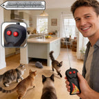 Gray electronic mouse toy showing the bottom battery compartment and power switch