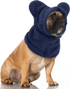 Purple fleece dog hat folded to show interior quality