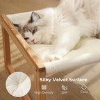 Fukumaru cat bed plush velvet cushion detail