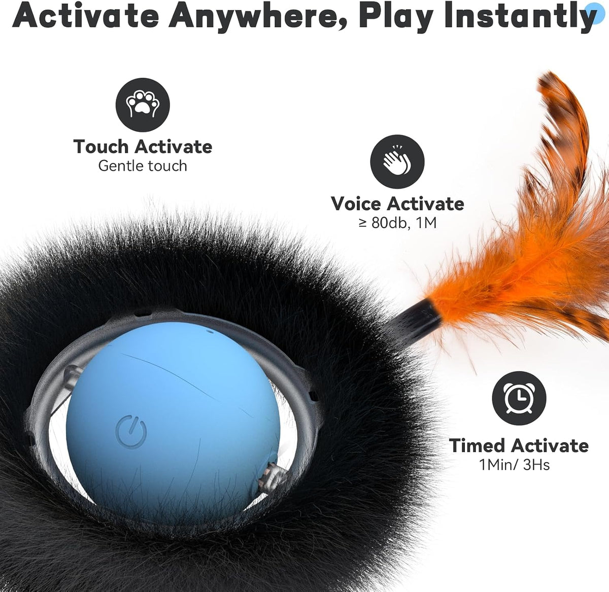 KiwiLove cat toy USB rechargeable ball detail