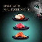 Close up of Sheba premium cat treat creamy texture
