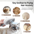 Pecait 3 in 1 pet grooming tool demonstrating the one touch self cleaning button operation.