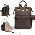 AIITA diaper bag backpack front view in black brown