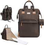AIITA diaper bag backpack front view in black brown