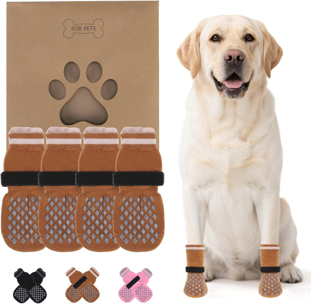 KOOLTAIL Dog Socks for Hot/Cold Pavement to Prevent Licking Paws,Dog Boots&Paw Protector for Hardwood Floors Anti Slip,Traction Control Booties for Small Medium Large Senior Dogs - Image 11