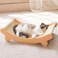 CHEERHOME PETS sisal cat scratcher bed front view showcasing the premium wooden hammock frame.