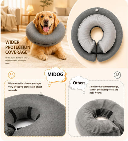 MIDOG protective pet cone preventing licking and biting