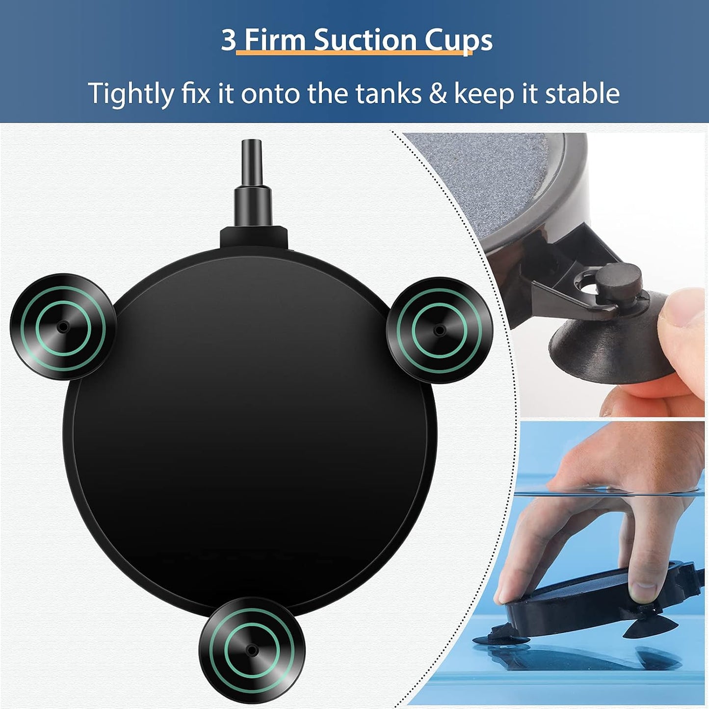 Pawfly heavy duty air pump accessory sinking to the bottom of a water bucket.