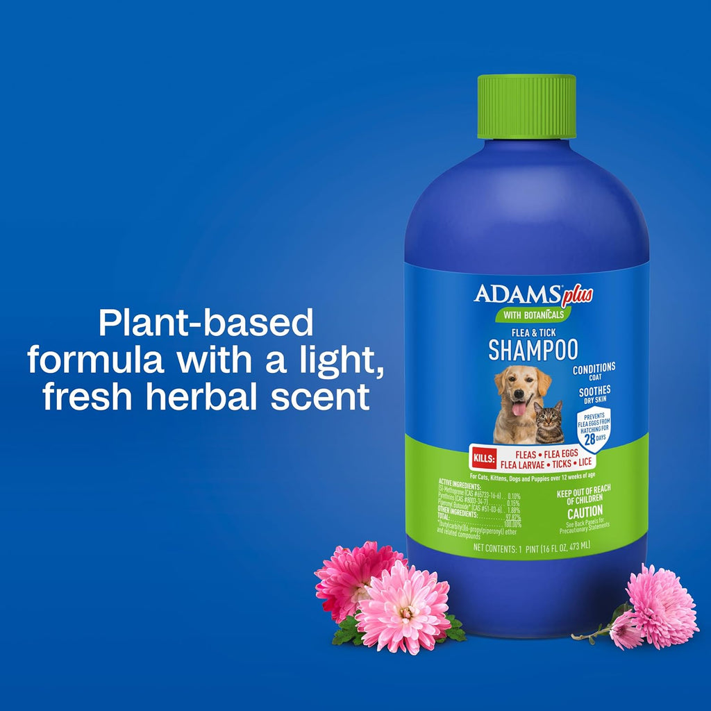 Adams flea and tick shampoo lather texture for sensitive skin pet washing.