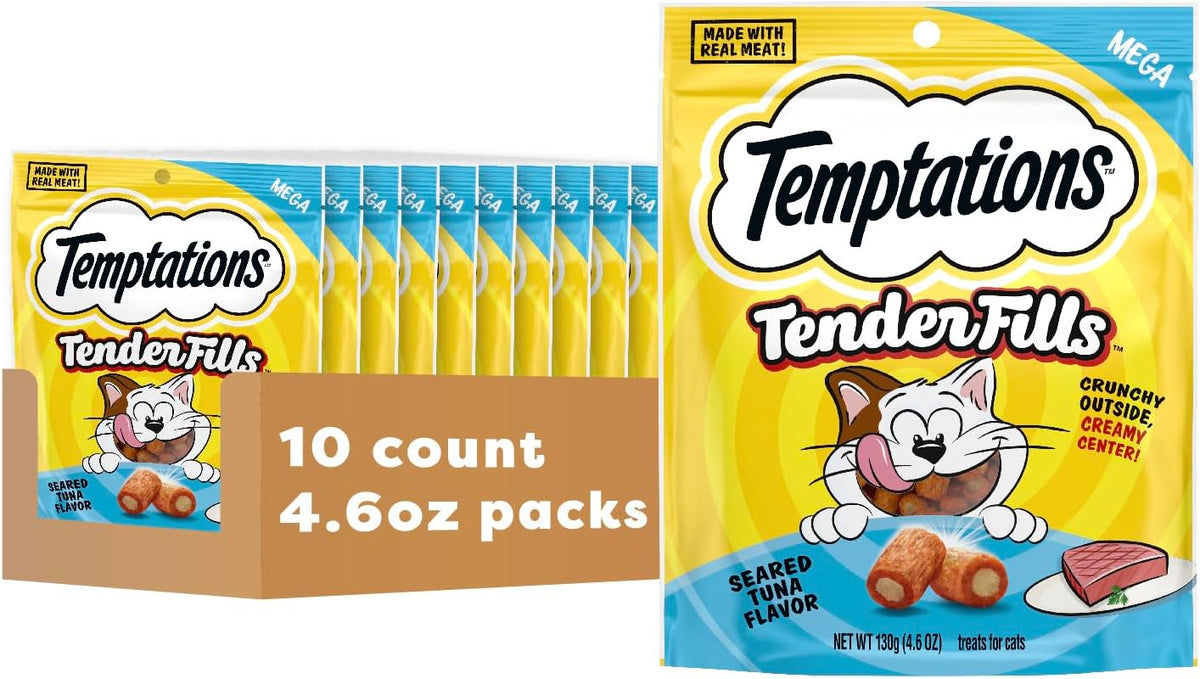Temptations Tender Fills Crunchy and Soft Adult Cat Treats, Festive Feast Roasted Chicken Flavor, 11.6 oz. Pouch - Image 15