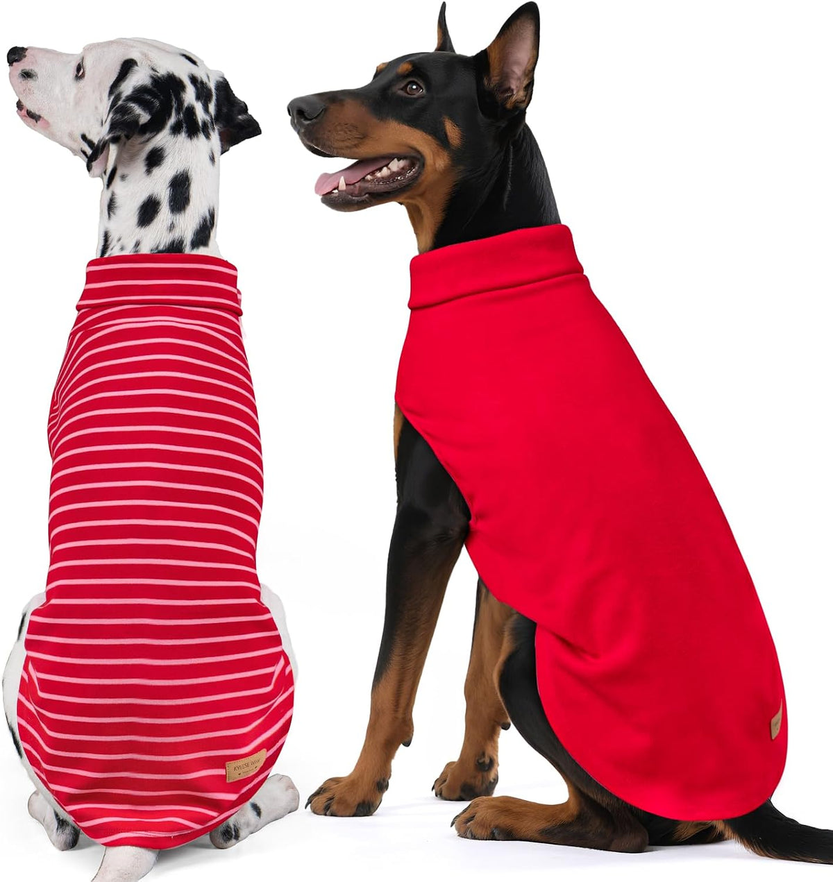 KYEESE 2Pack Dog Sweater Soft Dogs Clothes Warm Pets Clothes Turtleneck Pets Coats Dog Sweaters for Small Dogs Girl Pullover Small Pet Sweaters Stretchy Pet Sweatshirt - Image 15