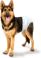 Four Paws disposable doggie diapers waist measurement size guide overview