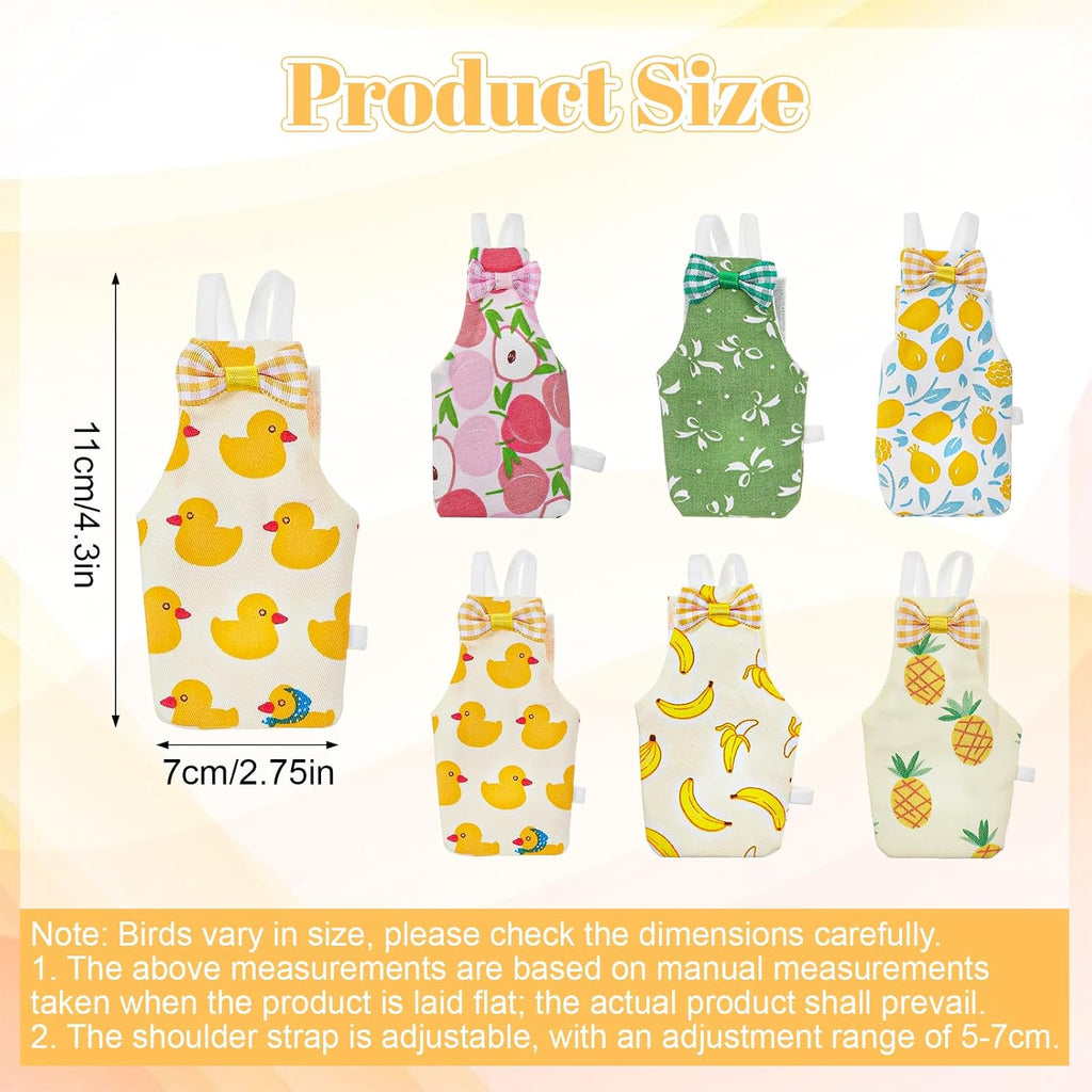 6Pcs Bird Diaper - Reusable Parrot Diapers with Waterproof Inner (Medium) - Image 2