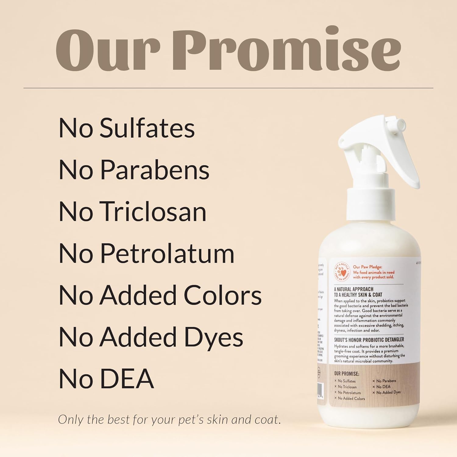 Skout's Honor ninety seven percent natural pet care product packaging details