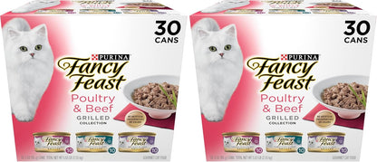 Purina Fancy Feast Grilled Wet Cat Food Poultry and Beef Collection Wet Cat Food Variety Pack - (Pack of 30) 3 oz. Cans - Image 12