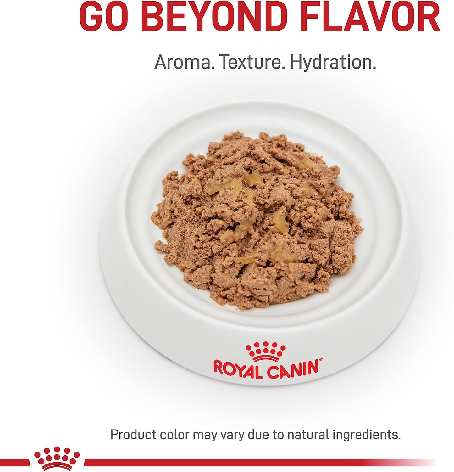 Royal Canin premium urinary care wet food cans for adult cats showing feeding guidelines.