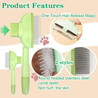 KoovDem fine tooth pet grooming tool set