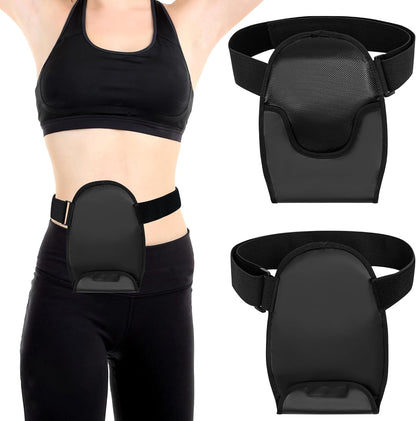 LUCKIPLUS Ostomy Bag Covers front view of black waterproof pouch support.