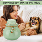 SOITIS mini cremation urn showing the compact dimensions next to home decor