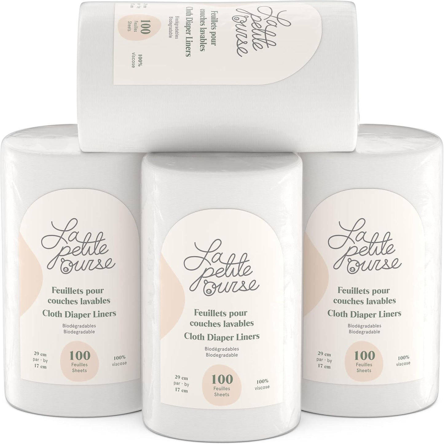 La Petite Ourse cloth diaper liners front packaging view