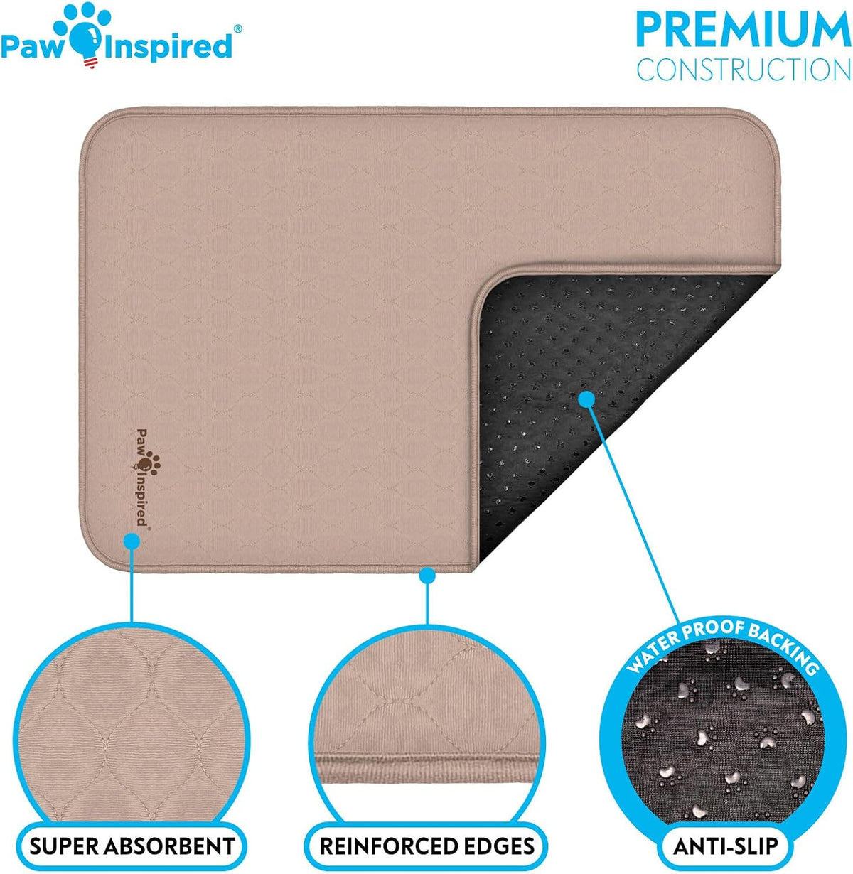 Paw Inspired non-slip silicone backing view