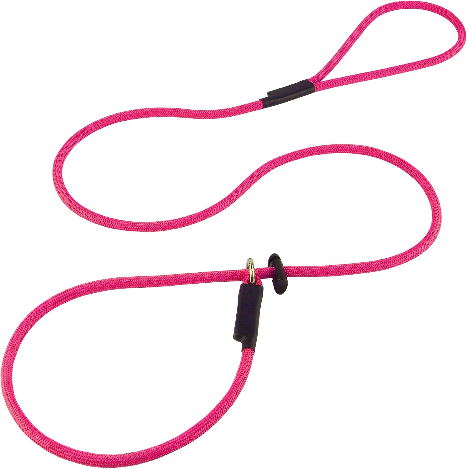 Slip Lead Dog Leash - Strong Nylon Training Rope with Spring-Loaded Adjustable Stopper - 5/16" x 4/5/6ft -No Pull Heavy Duty Leash for Small Medium Large Dogs(Black, 5 FT) - Image 10