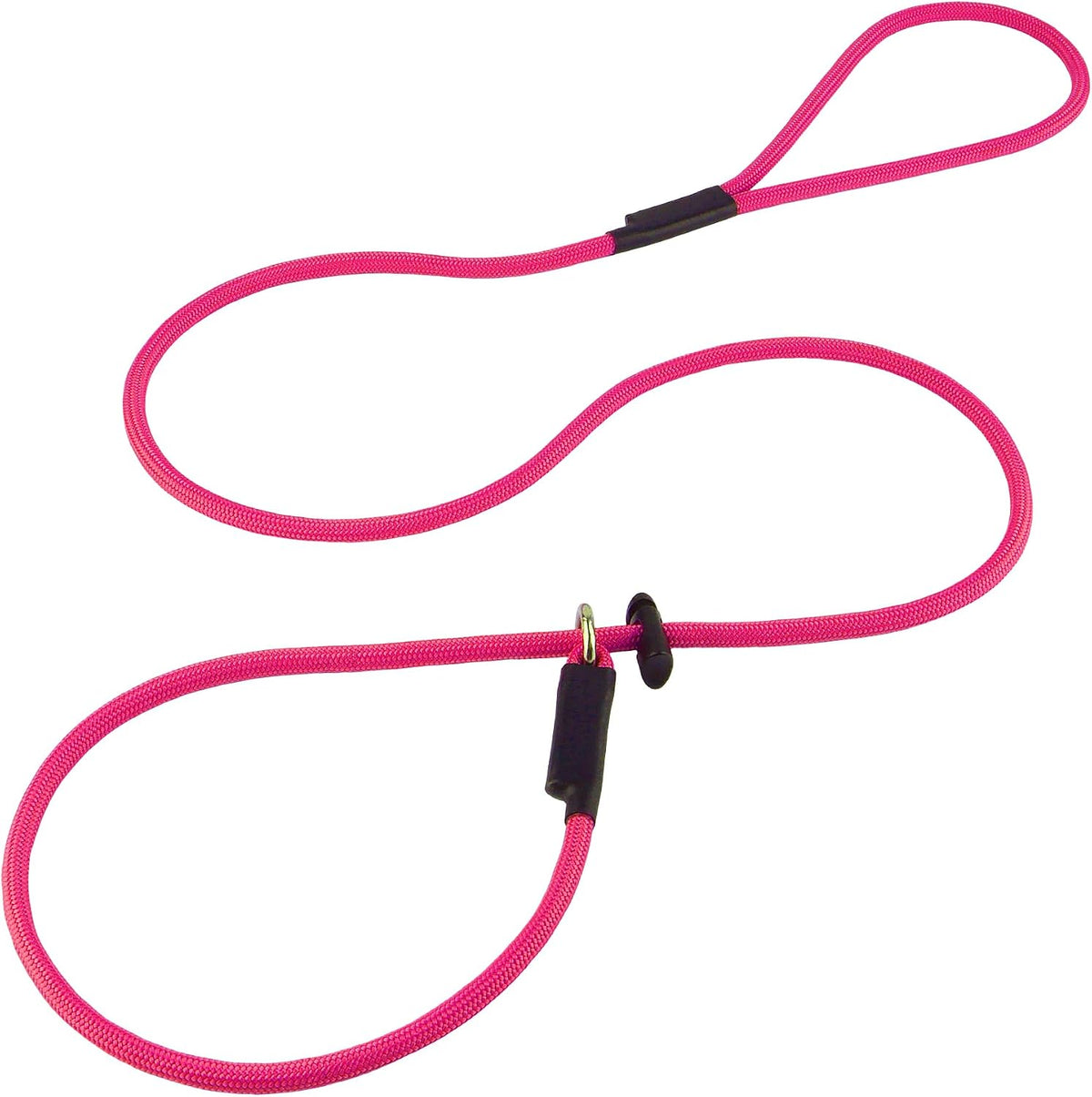 Slip Lead Dog Leash - Strong Nylon Training Rope with Spring-Loaded Adjustable Stopper - 5/16" x 4/5/6ft -No Pull Heavy Duty Leash for Small Medium Large Dogs(Black, 5 FT) - Image 10