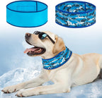 BEAUTYZOO Dog Cooling Bandana,2-Pack Instant Chill Ice Neck Cooler Wrap for Outdoor Summer, Adjustable Reusable Pet Scarf Lasts 2 Hours,Heat Relief Prevent Sunstroke for Medium Large Dogs 17"-22" Blue - Image 10