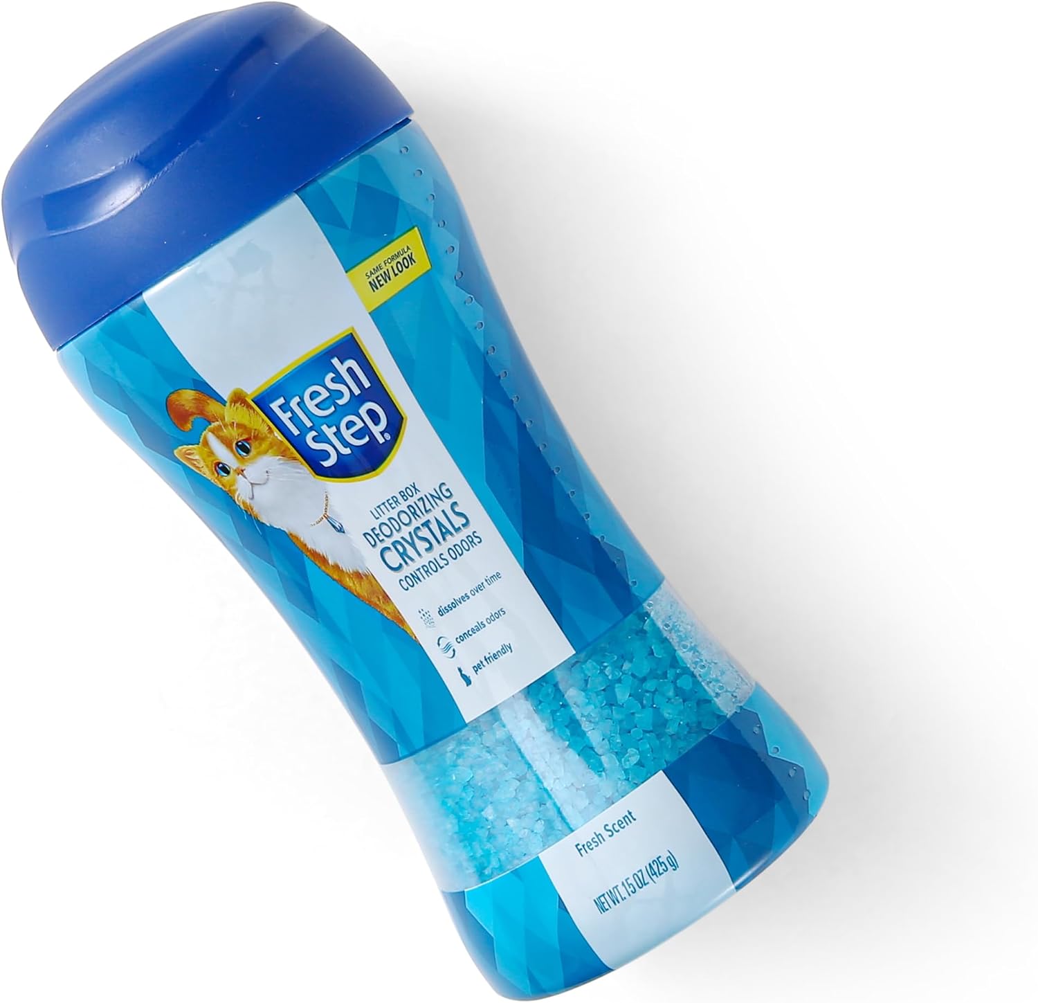 Fresh Step fifteen ounce cat litter crystals pour instructions