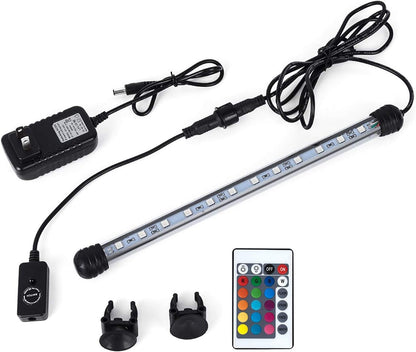 MQ 8 inch submersible LED aquarium light bar front view