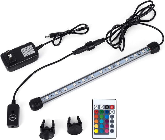 MQ 8 inch submersible LED aquarium light bar front view