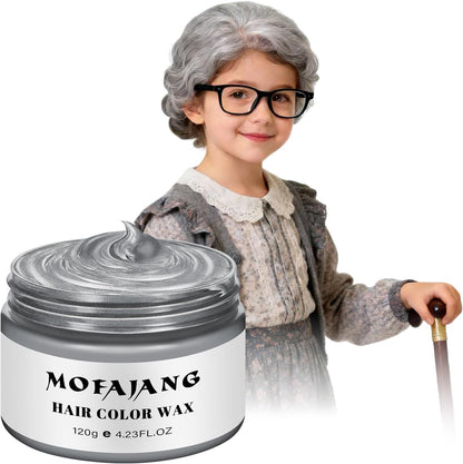 Efly Temporary Silver Gray Hair Wax Pomade front view container