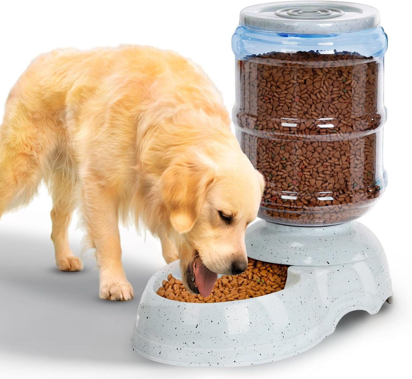 Kenond 3 Gallon Gravity Feeder front view automatic dog food dispenser for large breeds