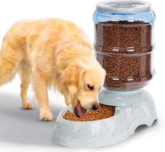 Kenond 3 Gallon Gravity Feeder front view automatic dog food dispenser for large breeds