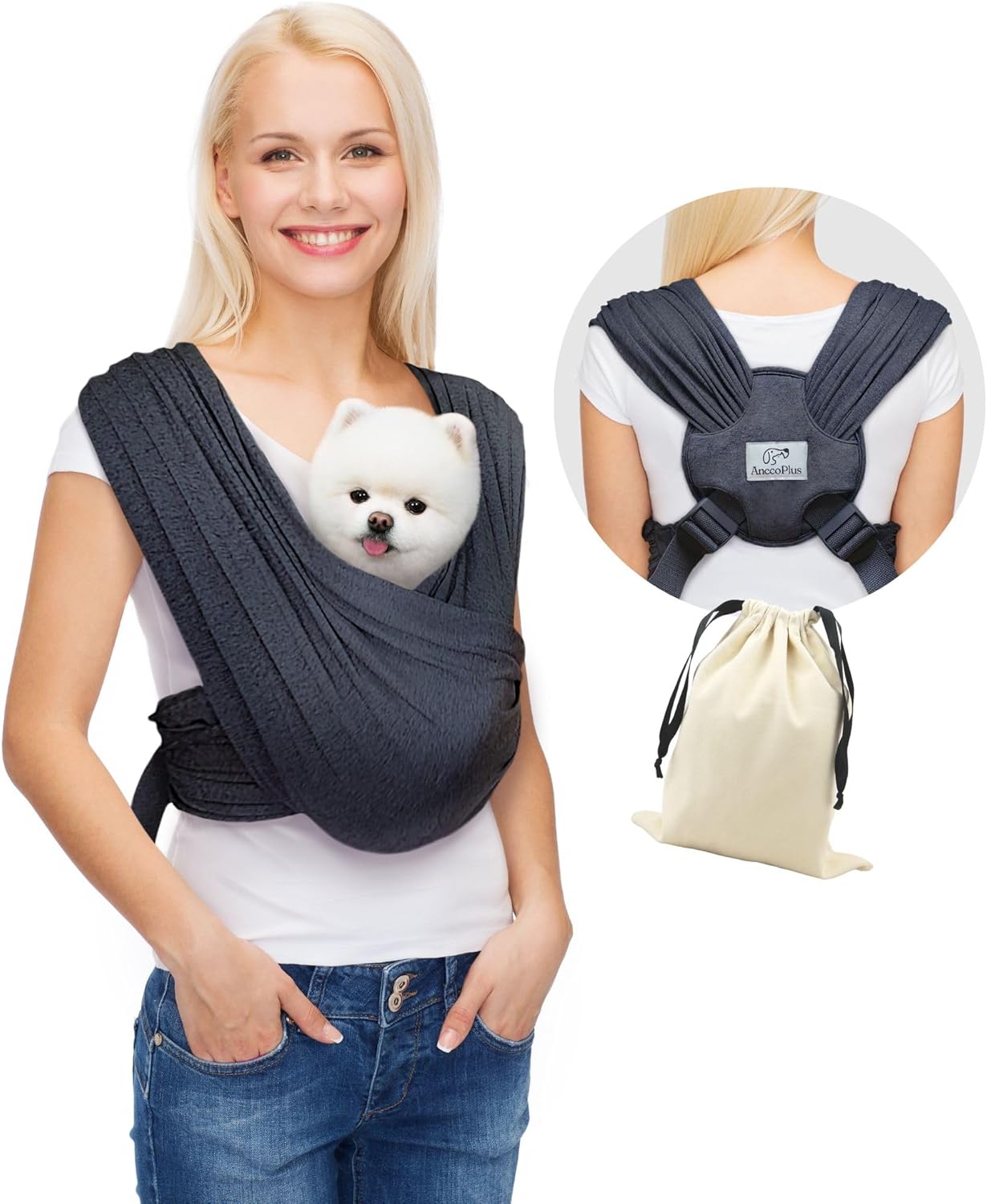 AnccoPlus charcoal black carrier folded for travel