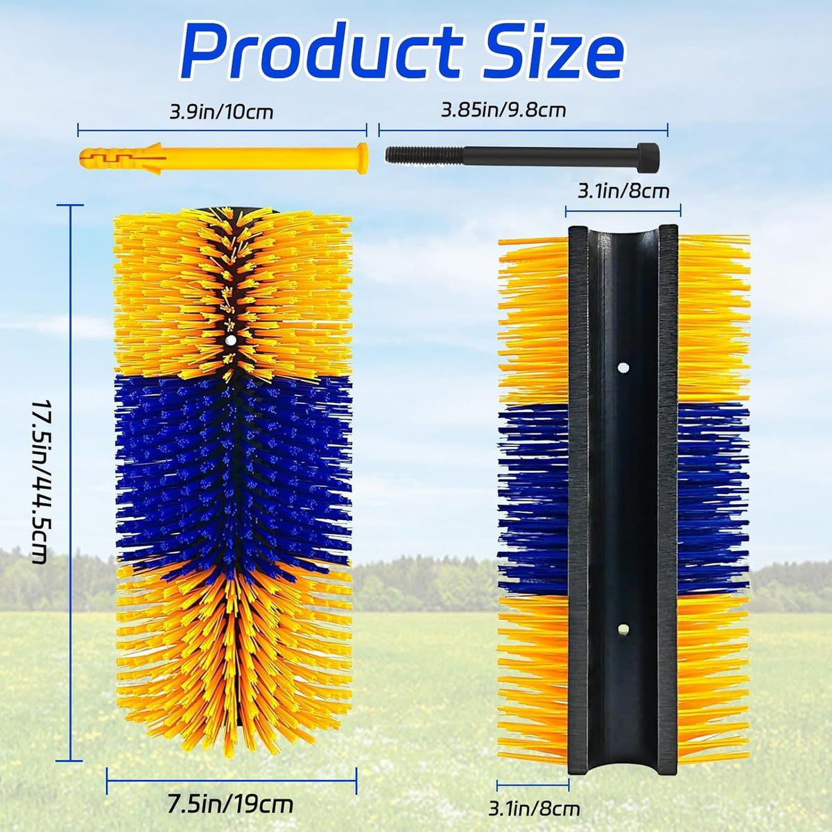 Two piece livestock grooming kit for horses and pigs