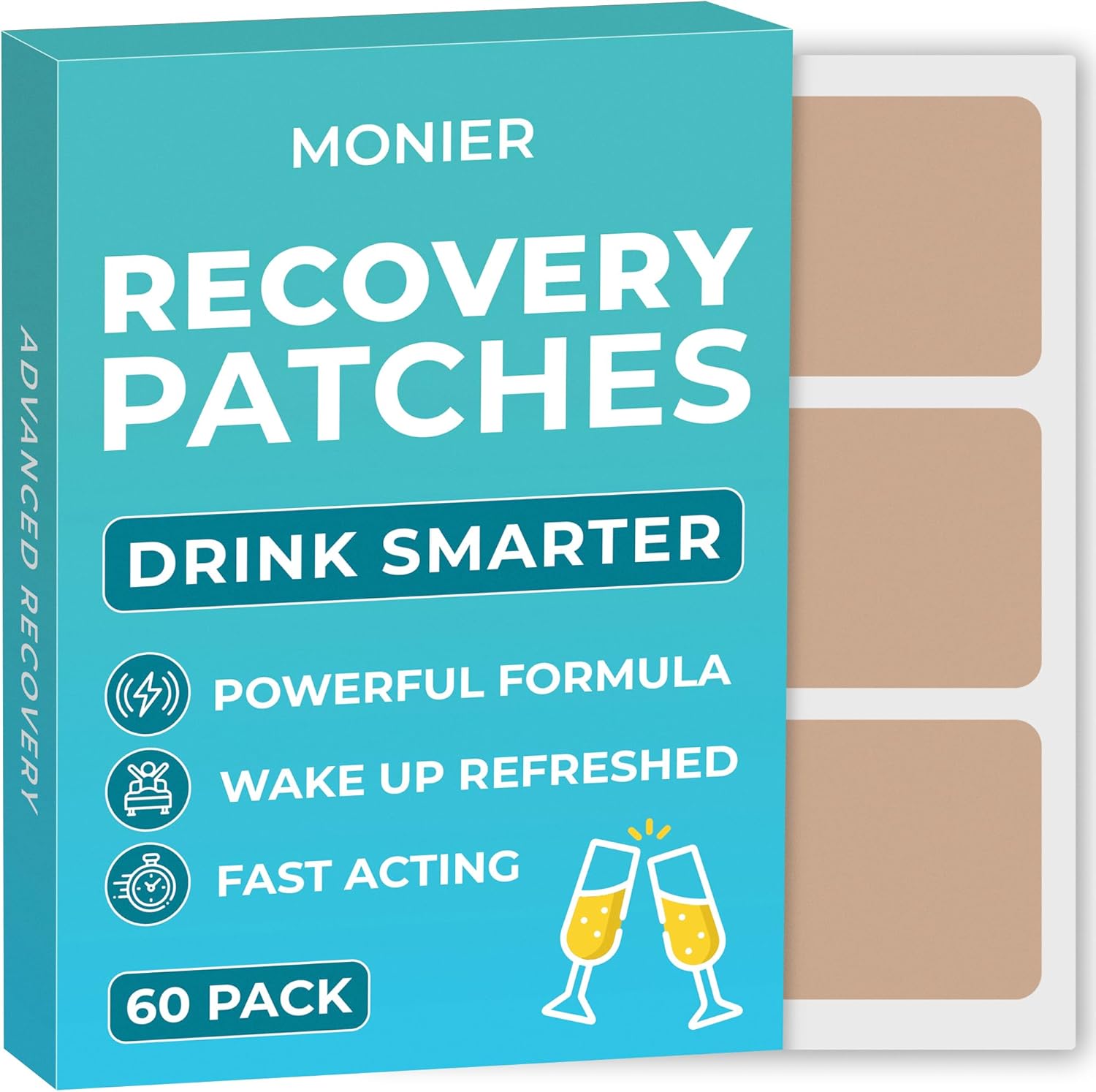 Monier Recovery Patches 60 Pack front view showing natural recovery stickers.