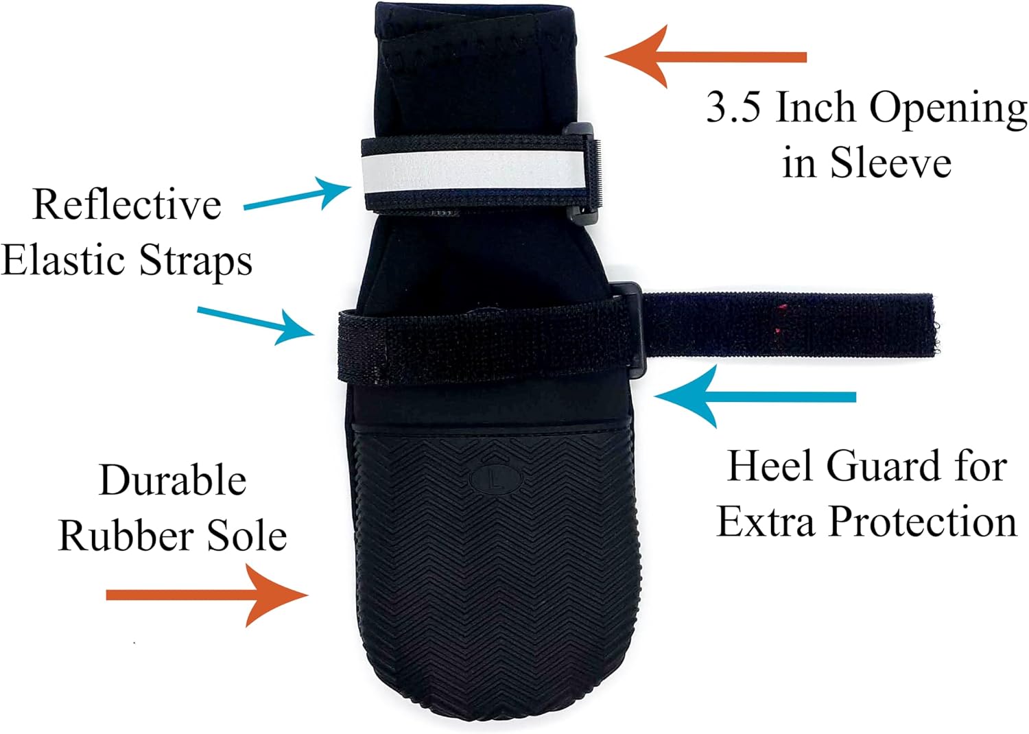 Bark Brite neoprene dog booties for large breeds