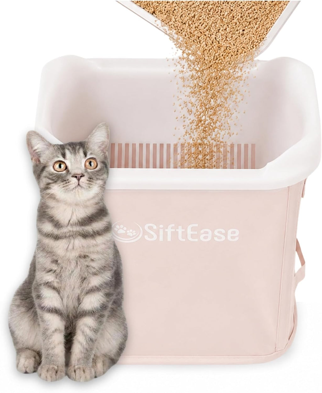 Cat Litter Sifter - SiftEase Litter Box Sifting, Fast & Easy Scoop Free Cleaner, Large Sifter with Bin for Longer Lasting Litter (Dark Grey) - Image 11