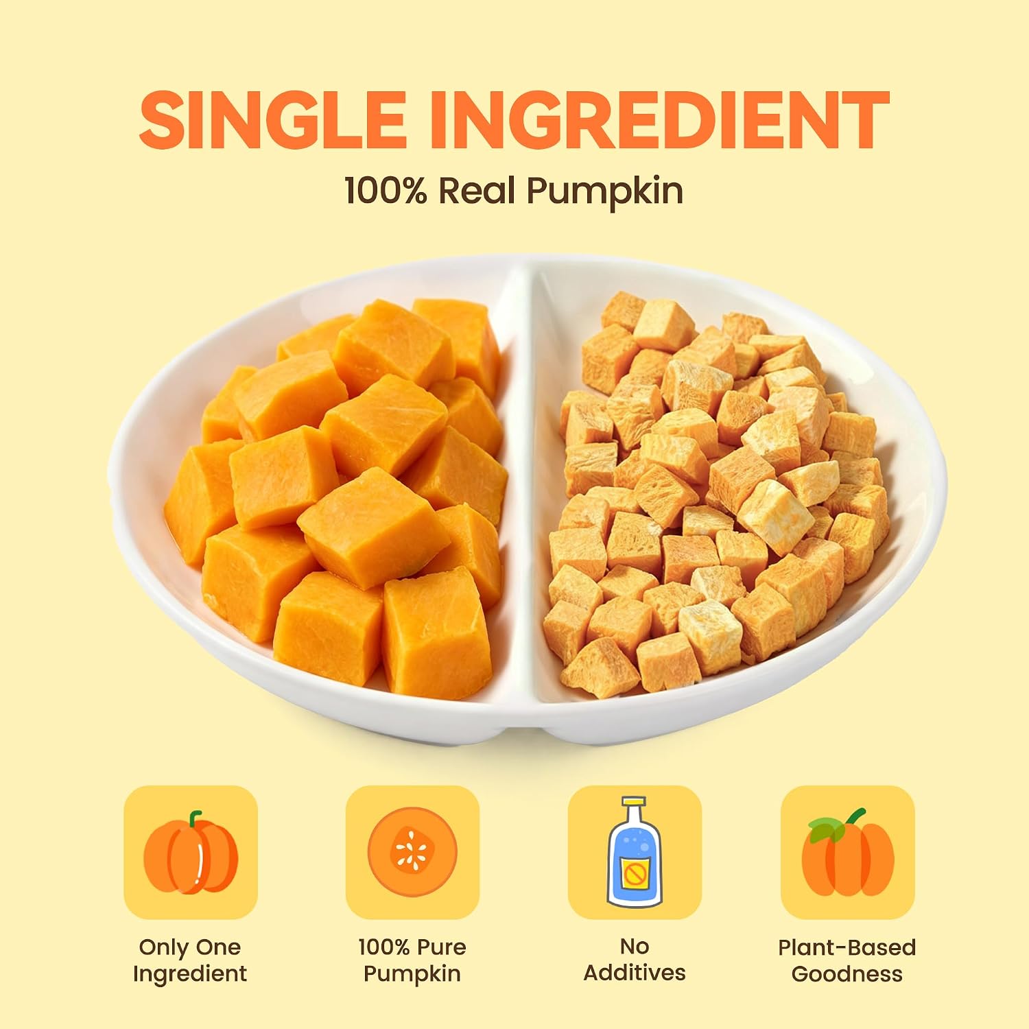 Heckin Yum freeze dried pumpkin cat topper jar with product details