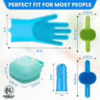 Soft silicone grooming accessories for sensitive pet skin