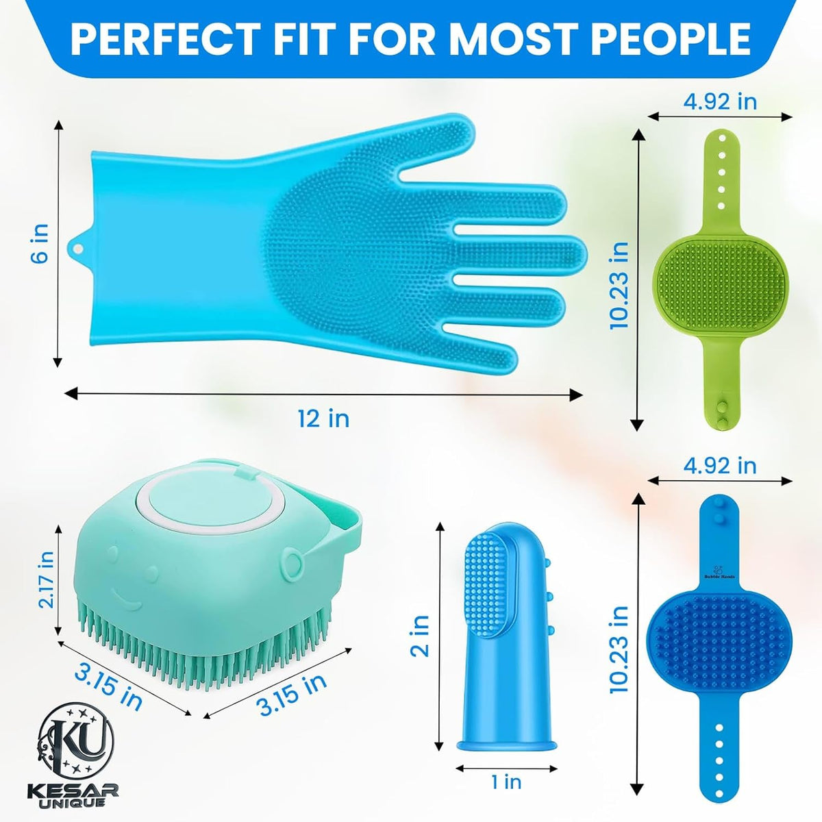 Soft silicone grooming accessories for sensitive pet skin