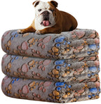 Rezutan 1 Pack 3 Blankets for Dogs, Dog Blanket for Large & Medium Pet Cat, Premium Soft Fluffy Suitable for Dog Kennels & Beds, Sofas, Gifts Puppy Essentials, 41x31inch, Gray/Blue/Beige - Image 9