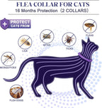 Two purple Glovv silicone flea collars for cats